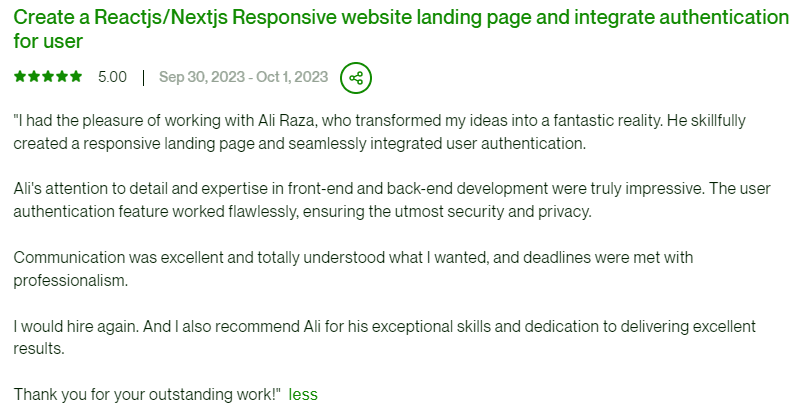 Client review