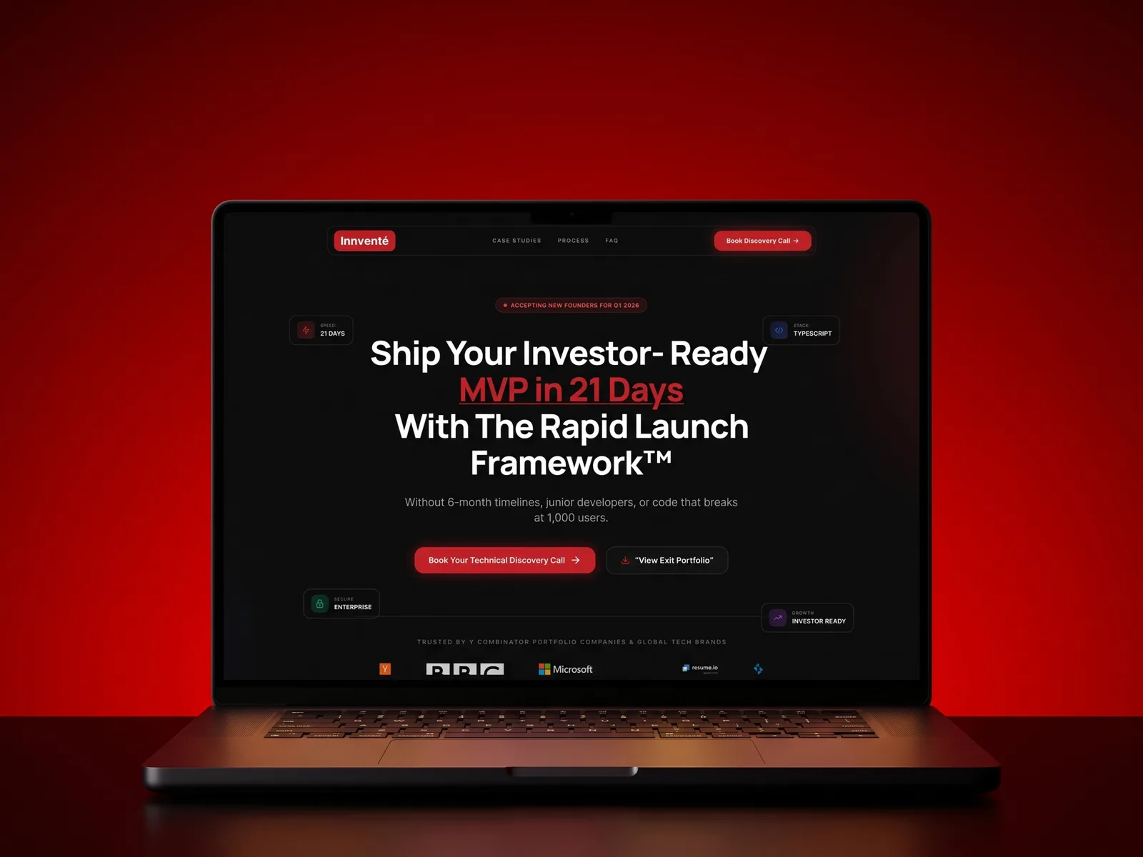 Innvente website screenshot