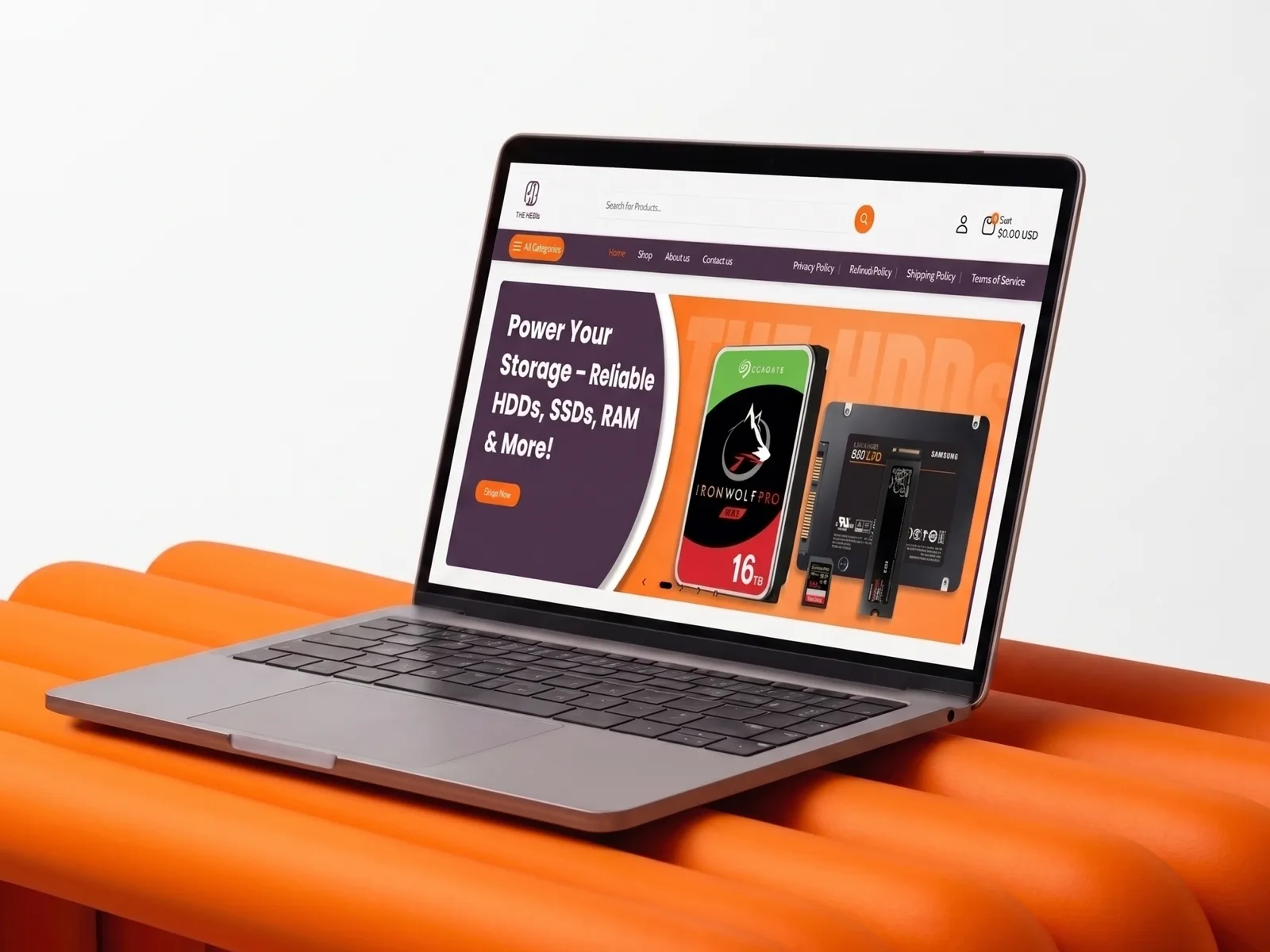 The HDDs website screenshot